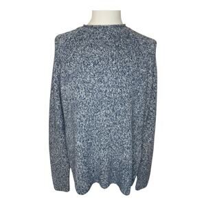 Commerce Men's Blue Crew‎ Neck Long Sleeve Pullover Sweater Size Large